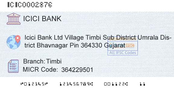 Icici Bank Limited TimbiBranch 