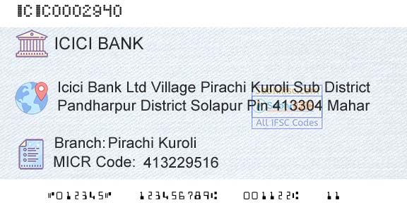 Icici Bank Limited Pirachi KuroliBranch 