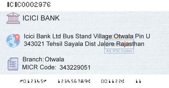 Icici Bank Limited OtwalaBranch 