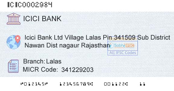 Icici Bank Limited LalasBranch 