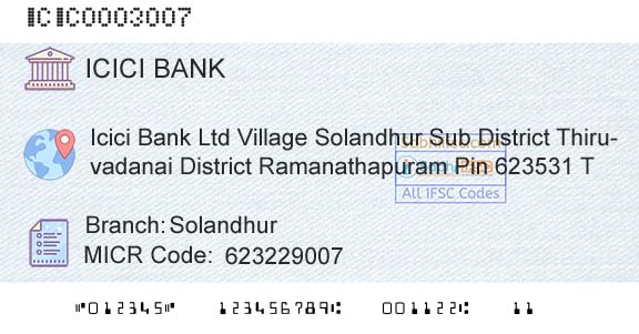 Icici Bank Limited SolandhurBranch 