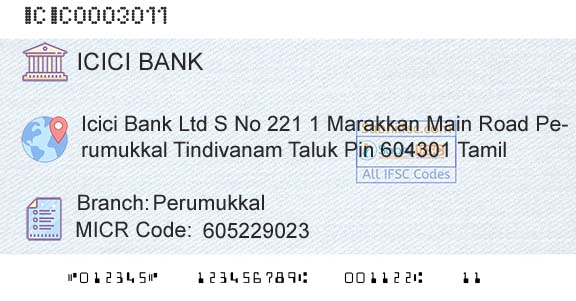 Icici Bank Limited PerumukkalBranch 