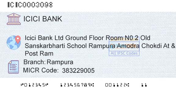 Icici Bank Limited RampuraBranch 