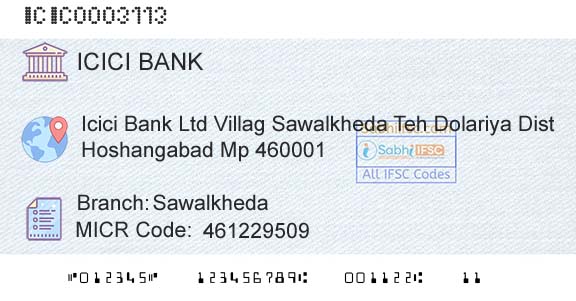 Icici Bank Limited SawalkhedaBranch 