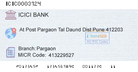 Icici Bank Limited PargaonBranch 