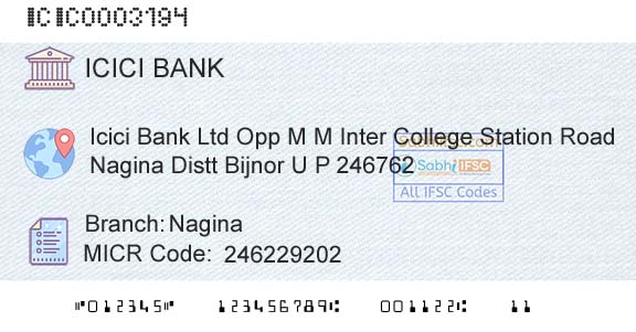 Icici Bank Limited NaginaBranch 