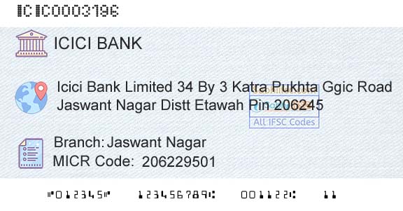 Icici Bank Limited Jaswant NagarBranch 