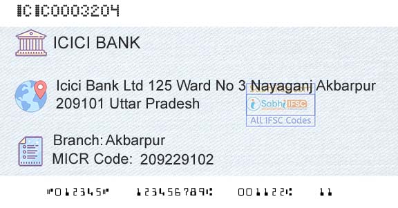 Icici Bank Limited AkbarpurBranch 