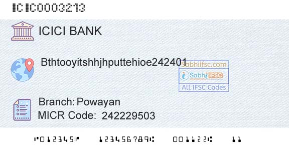 Icici Bank Limited PowayanBranch 
