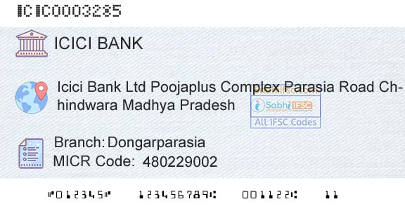 Icici Bank Limited DongarparasiaBranch 