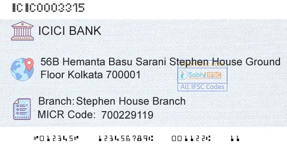 Icici Bank Limited Stephen House BranchBranch 