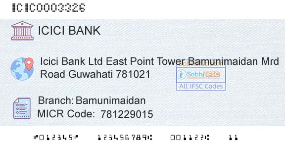 Icici Bank Limited BamunimaidanBranch 