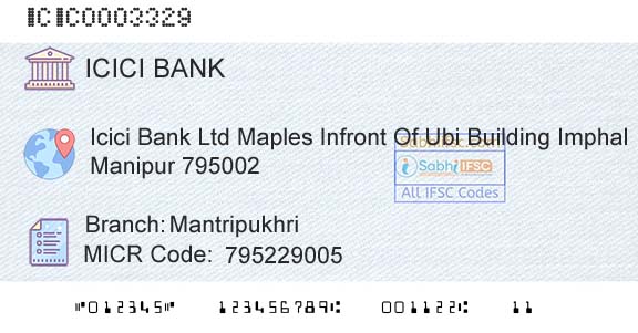 Icici Bank Limited MantripukhriBranch 