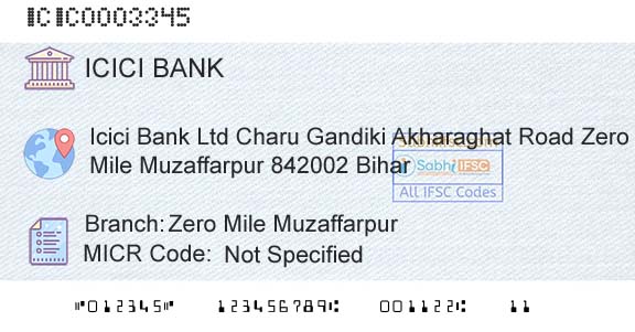 Icici Bank Limited Zero Mile MuzaffarpurBranch 