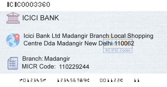 Icici Bank Limited MadangirBranch 