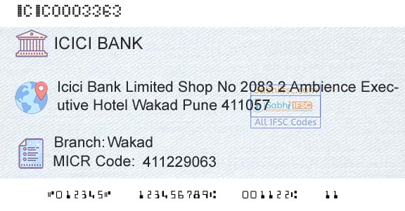 Icici Bank Limited WakadBranch 