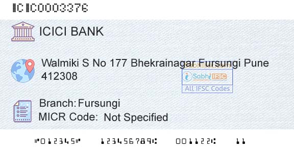 Icici Bank Limited FursungiBranch 