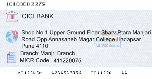 Icici Bank Limited Manjri BranchBranch 