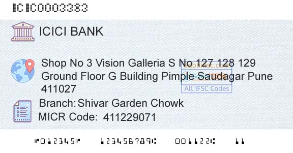 Icici Bank Limited Shivar Garden ChowkBranch 