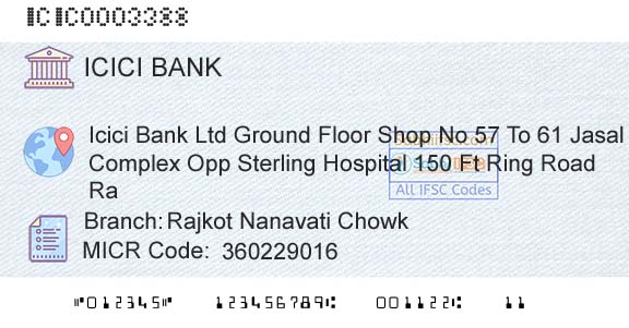 Icici Bank Limited Rajkot Nanavati ChowkBranch 