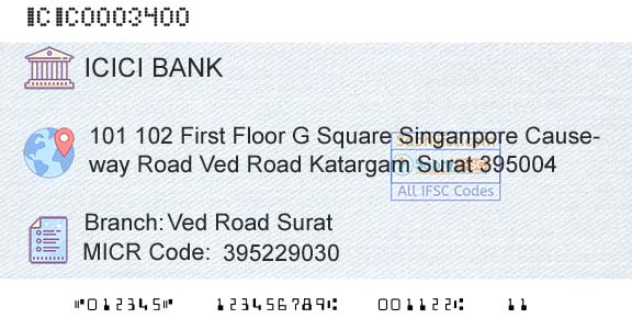 Icici Bank Limited Ved Road SuratBranch 