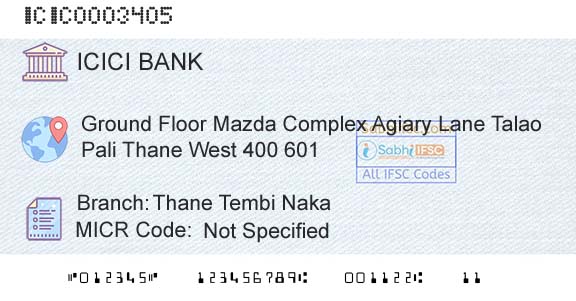Icici Bank Limited Thane Tembi NakaBranch 