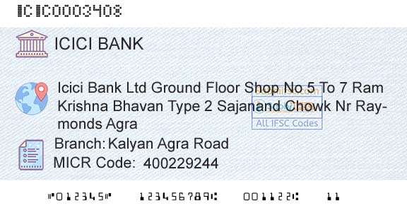 Icici Bank Limited Kalyan Agra RoadBranch 