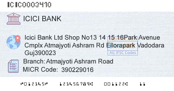 Icici Bank Limited Atmajyoti Ashram RoadBranch 