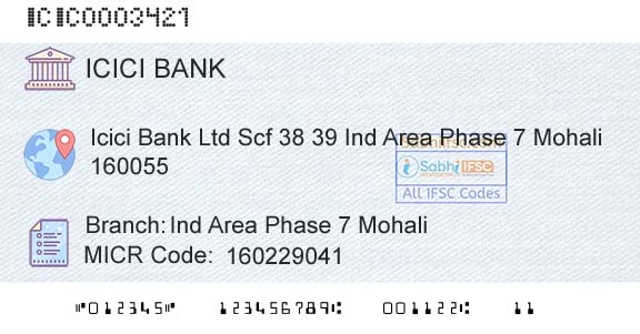 Icici Bank Limited Ind Area Phase 7 MohaliBranch 