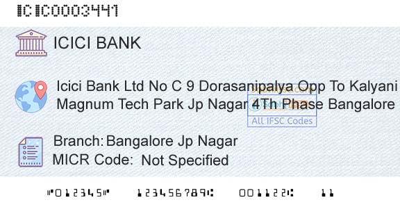 Icici Bank Limited Bangalore Jp NagarBranch 