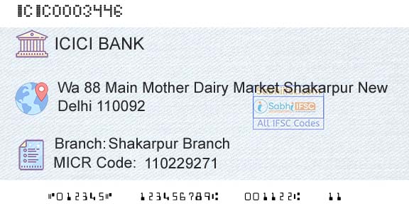 Icici Bank Limited Shakarpur BranchBranch 