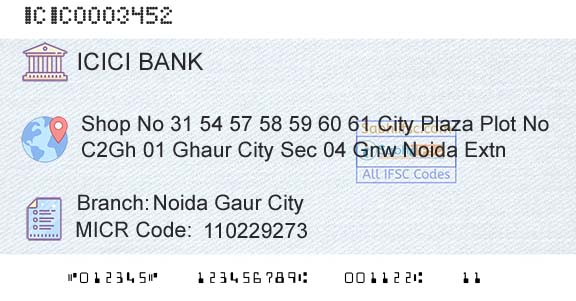 Icici Bank Limited Noida Gaur CityBranch 