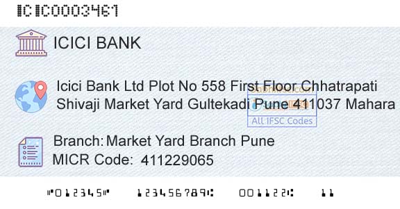 Icici Bank Limited Market Yard Branch PuneBranch 