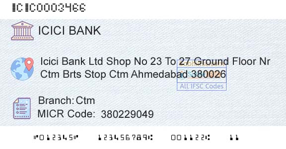 Icici Bank Limited CtmBranch 