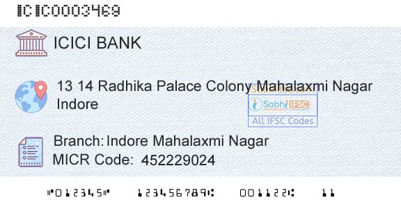Icici Bank Limited Indore Mahalaxmi NagarBranch 