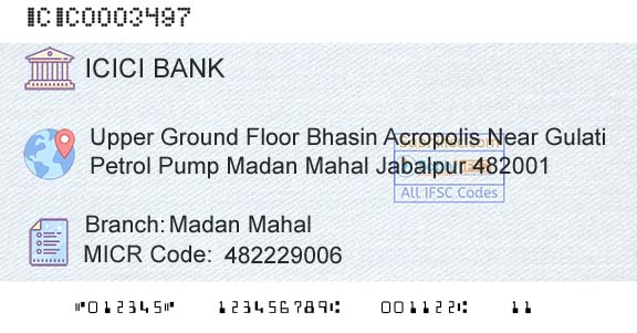 Icici Bank Limited Madan MahalBranch 