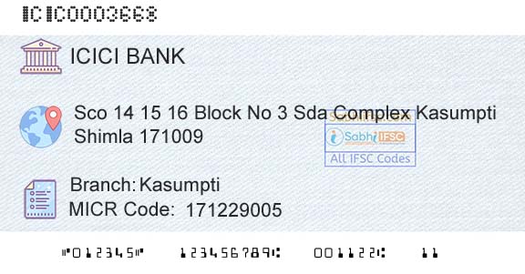 Icici Bank Limited KasumptiBranch 