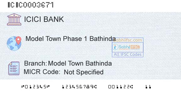 Icici Bank Limited Model Town BathindaBranch 