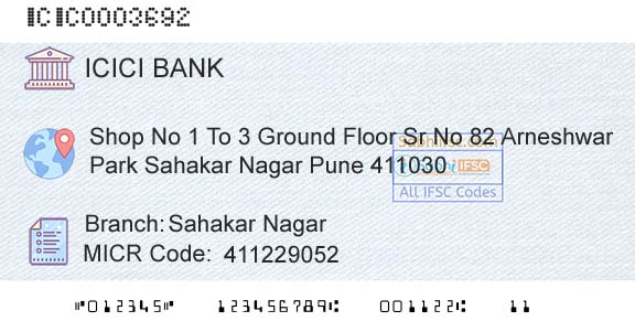 Icici Bank Limited Sahakar NagarBranch 