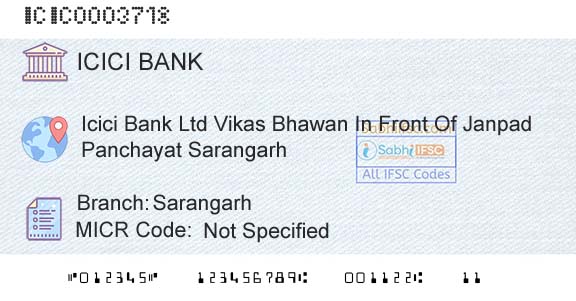 Icici Bank Limited SarangarhBranch 