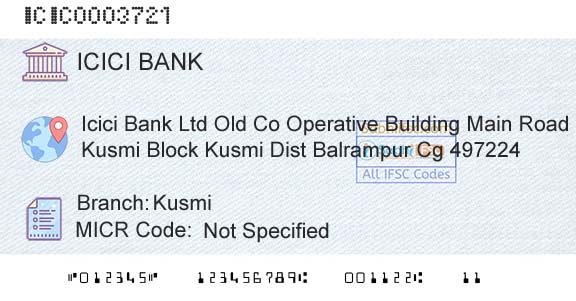 Icici Bank Limited KusmiBranch 