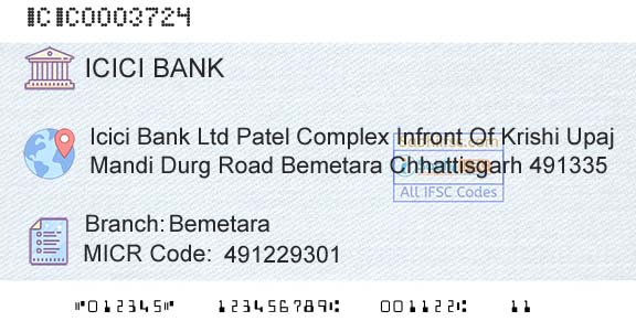 Icici Bank Limited BemetaraBranch 