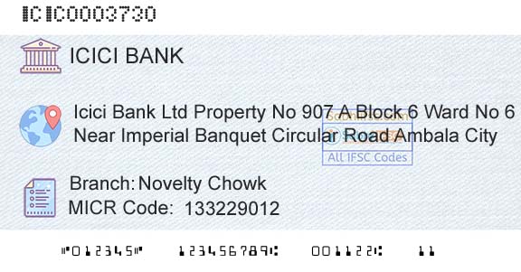 Icici Bank Limited Novelty ChowkBranch 