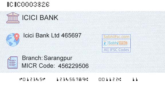 Icici Bank Limited SarangpurBranch 