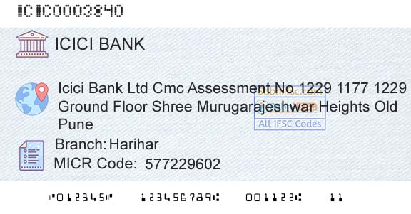 Icici Bank Limited HariharBranch 