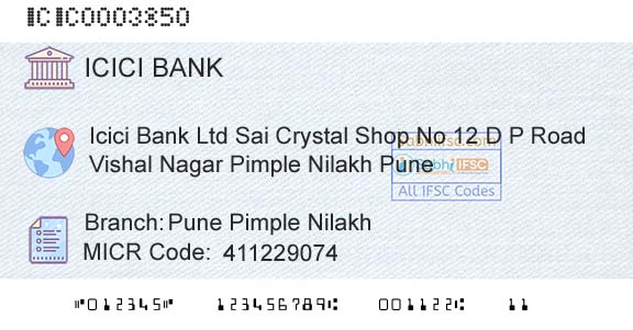 Icici Bank Limited Pune Pimple NilakhBranch 