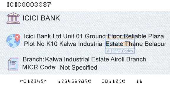 Icici Bank Limited Kalwa Industrial Estate Airoli BranchBranch 