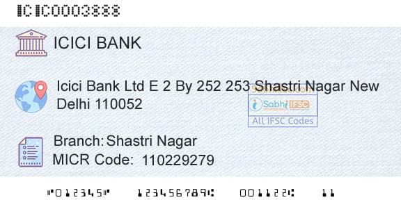 Icici Bank Limited Shastri NagarBranch 