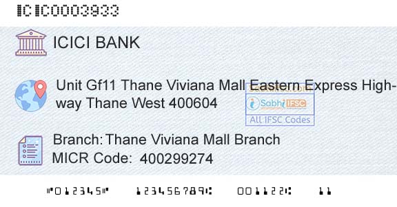 Icici Bank Limited Thane Viviana Mall BranchBranch 