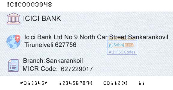 Icici Bank Limited SankarankoilBranch 